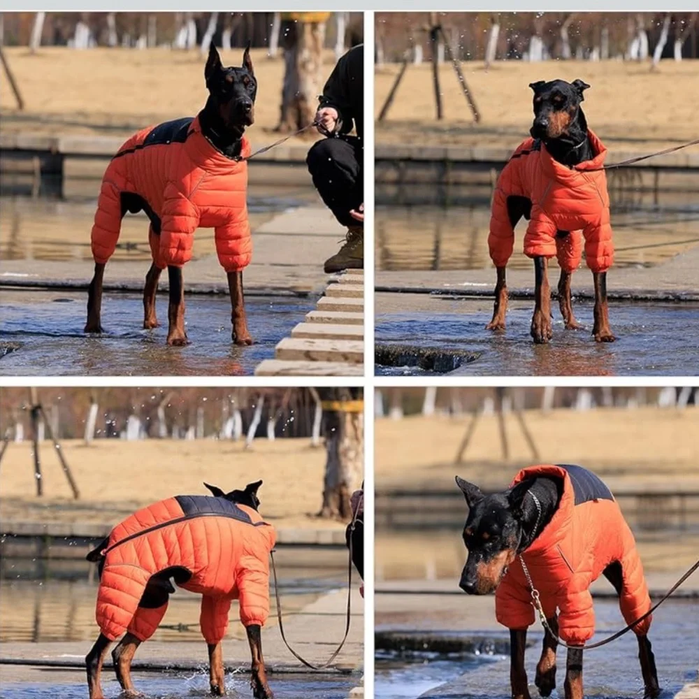 Lovelonglong Warm Jacket - 4 Legs Covered Waterproof Windproof Reflective XXL